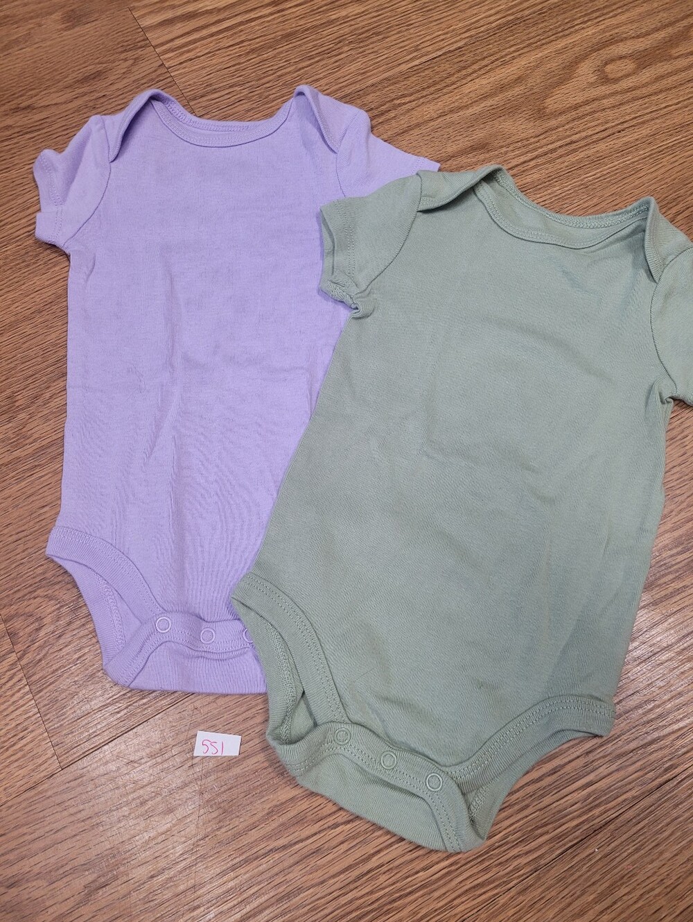 Okie Dokie Onesies Purple Sage Green 9 Months